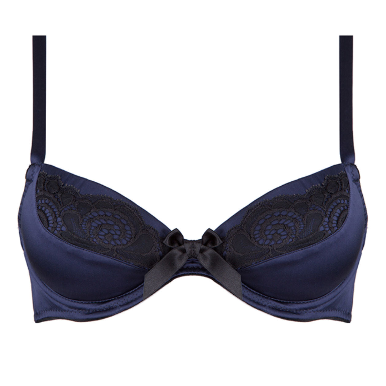 Signature Navy Padded Plunge Bra