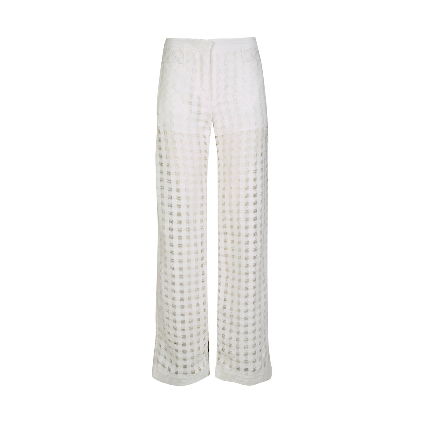 White Organic Cotton Wide Pants