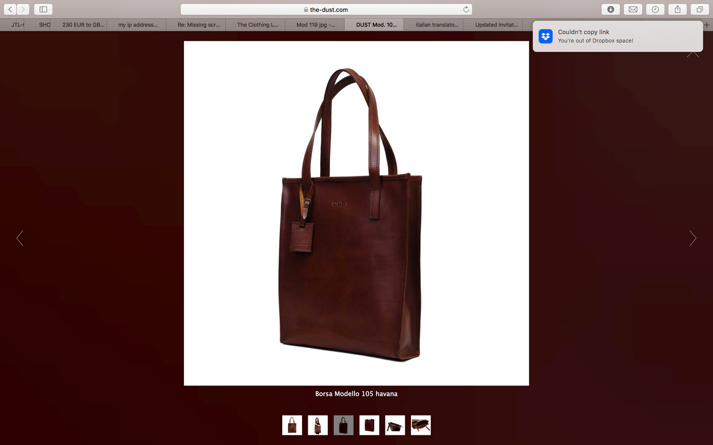 Mod 105 Tote Bag Cuoio Havana