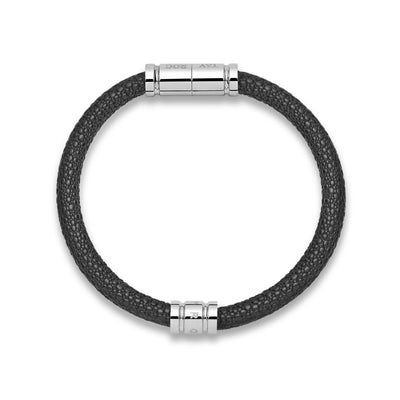 Black Leather Bracelet - One Size - Tayroc