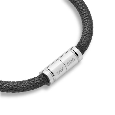 Black Leather Bracelet - One Size - Tayroc