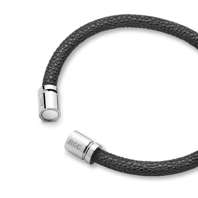 Black Leather Bracelet - One Size - Tayroc