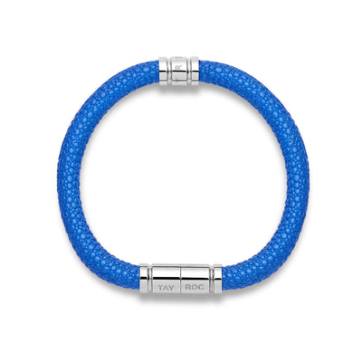 Blue Leather Bracelet - One Size - Tayroc