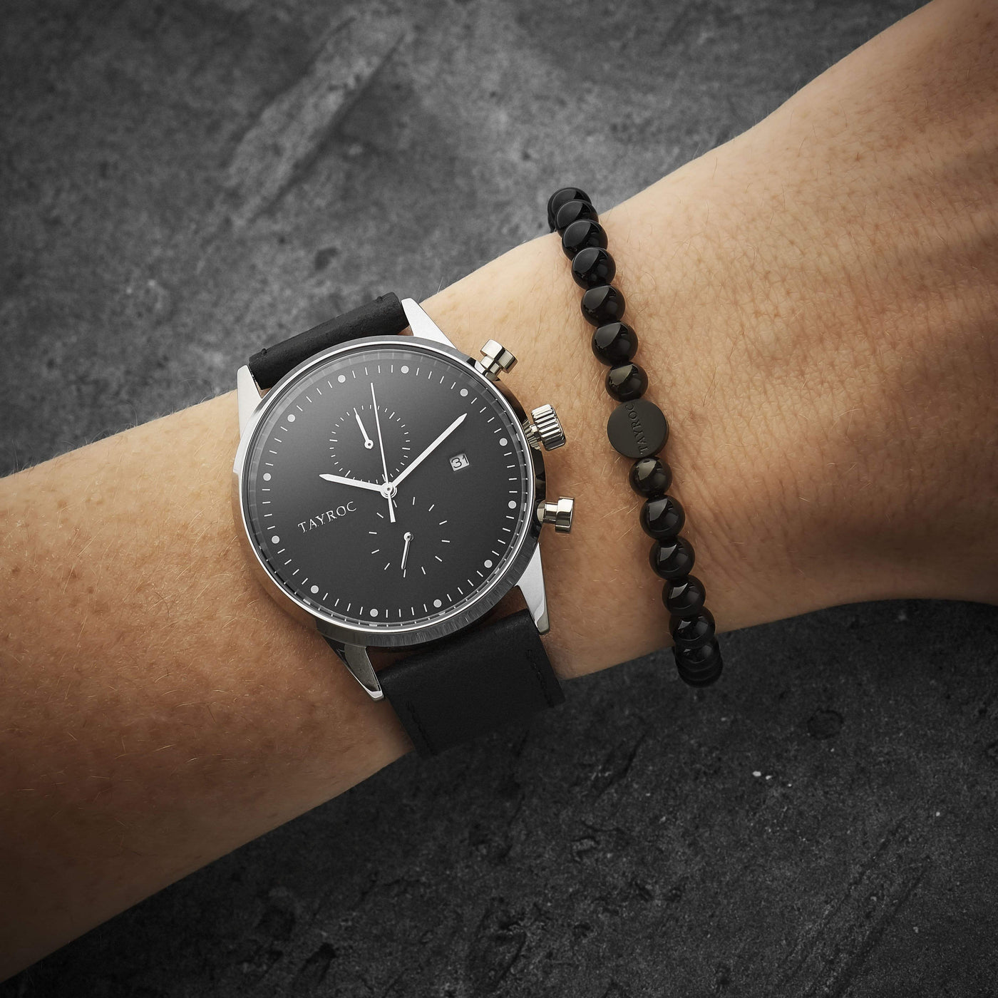 Black Onyx Semi-Precious Stone Bracelet - Tayroc