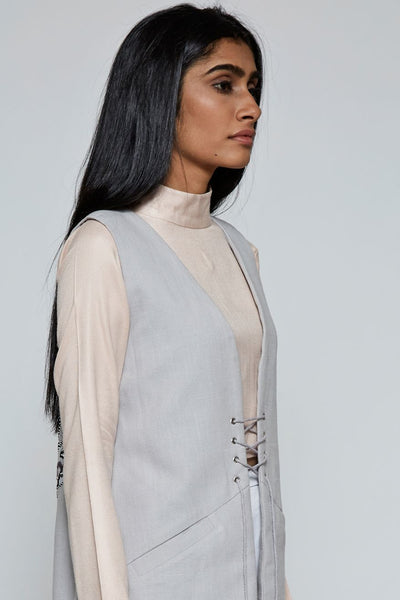 AAVA Long Hand-Embroidered Vest - IMAIMA - The Clothing LoungeIMAIMA