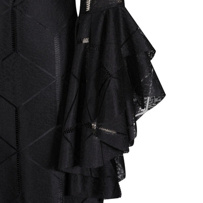 Amelia - Black lace dress with statement sleeves - The Clothing LoungeArzu Kara
