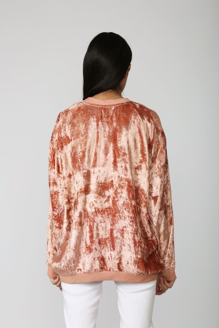 AMINAH Pink Crushed Velvet Jumper - IMAIMA - The Clothing LoungeIMAIMA