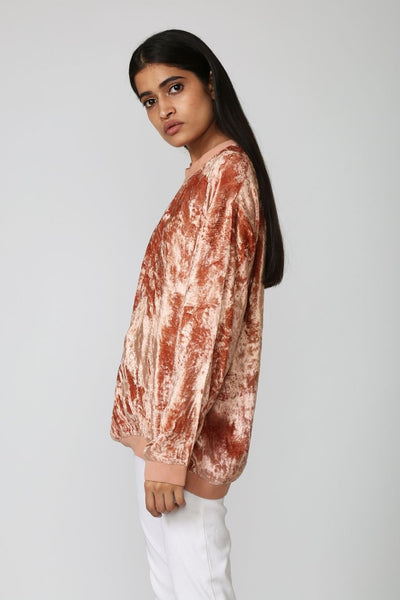 AMINAH Pink Crushed Velvet Jumper - IMAIMA - The Clothing LoungeIMAIMA