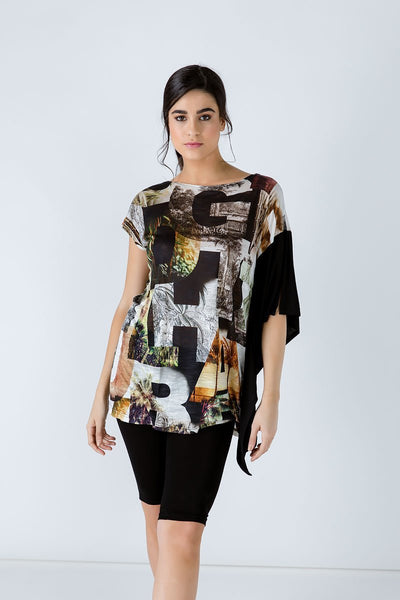 Asymmetric Print Tunic - Conquista Fashion - The Clothing LoungeConquista Fashion