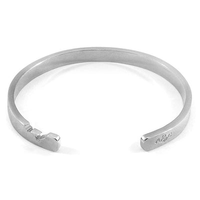 AXTON ANCHOR CUTOUT WAYFARER SILVER BANGLE - The Clothing LoungeANCHOR & CREW