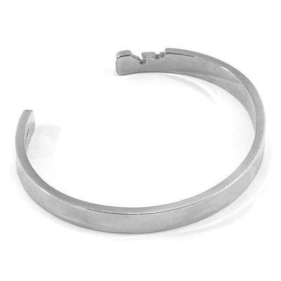 AXTON ANCHOR CUTOUT WAYFARER SILVER BANGLE - The Clothing LoungeANCHOR & CREW