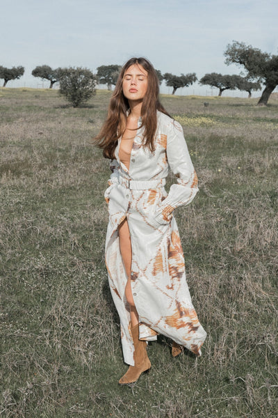 Belt Printed Dress - The Clothing LoungeNOPIN