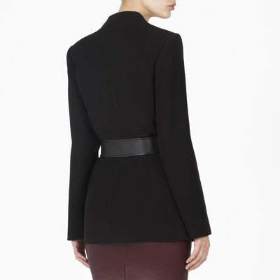 Belted Crepe Cape Blazer - The Clothing LoungePEARL AND RUBIES