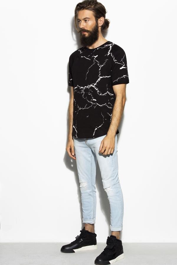 Black Crackle Print T-Shirt - Deer Dear - The Clothing LoungeDear Deer