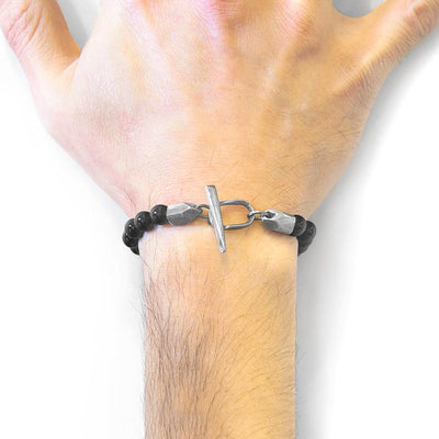 BLACK ONYX TINAGO SILVER AND STONE BEADED BRACELET - The Clothing LoungeANCHOR & CREW