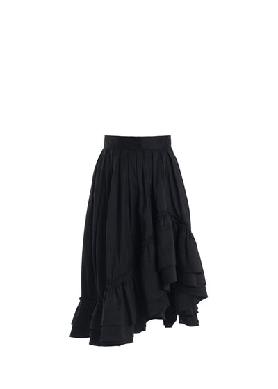 Black Ruffle Midi Skirt - The Clothing LoungeNOPIN
