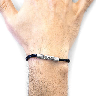 BLACK TALBOT SILVER AND ROPE BRACELET - The Clothing LoungeANCHOR & CREW