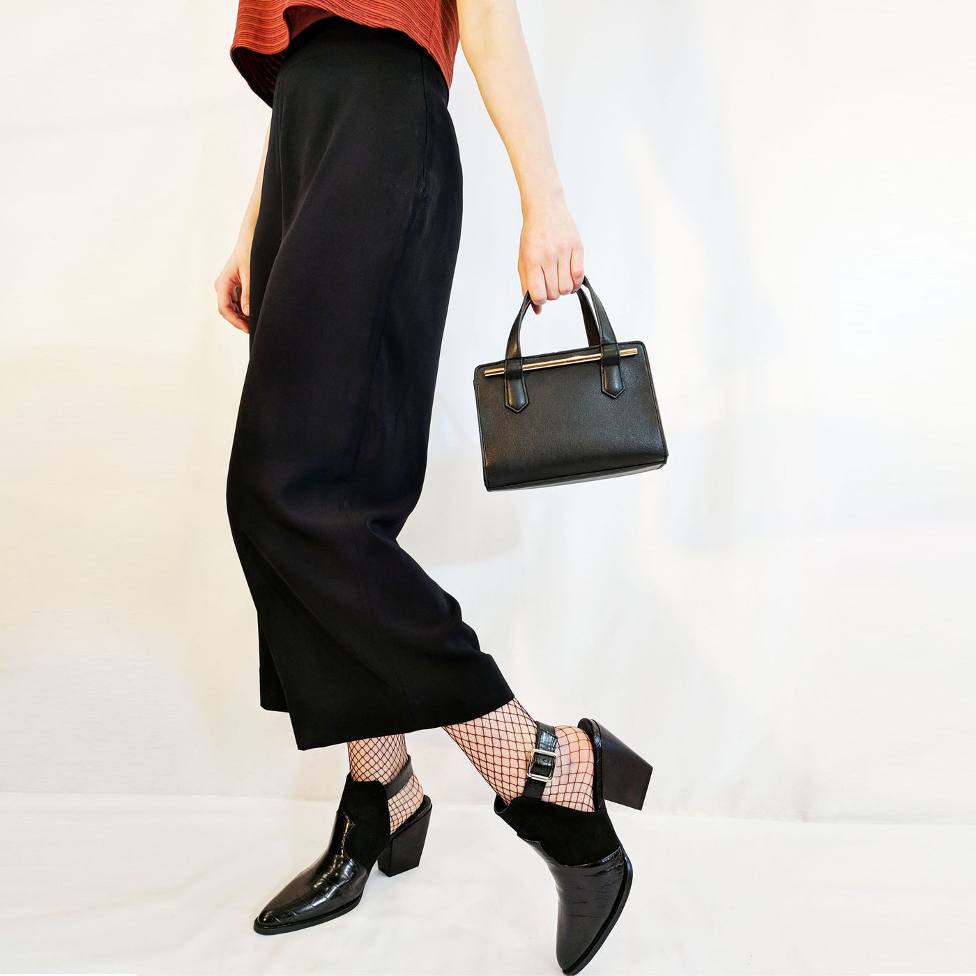 Wide leg black culotte trouser - Out of Sync Wales - The Clothing Lounge 