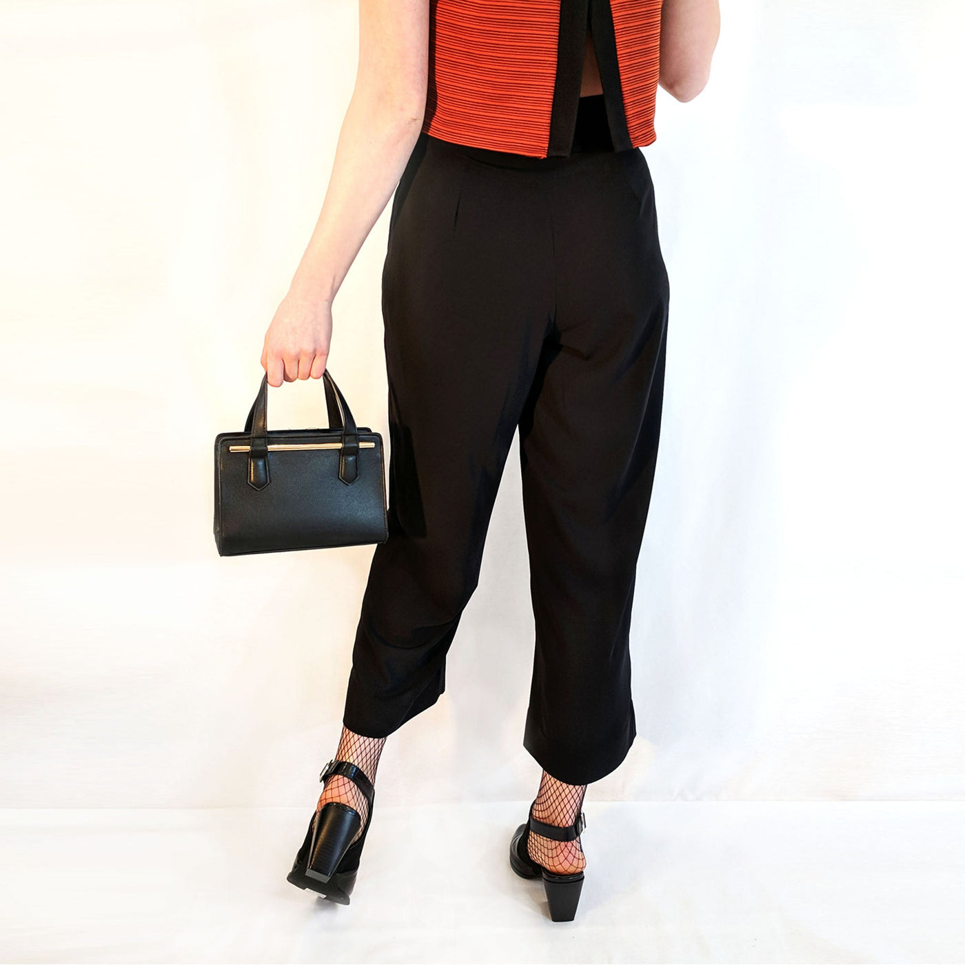 Wide leg black culotte trouser - Out of Sync Wales - The Clothing Lounge