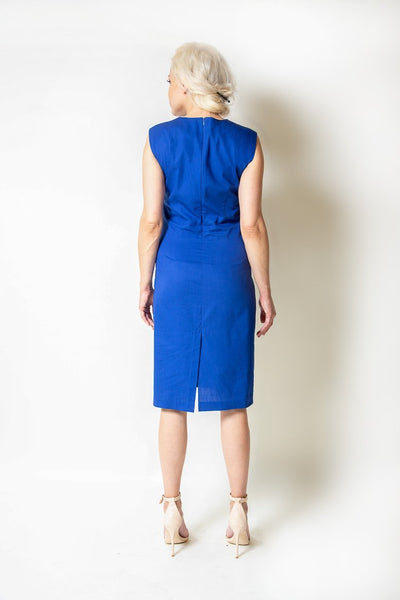 Blue Cotton Dress - The Clothing LoungeModa De La Maria