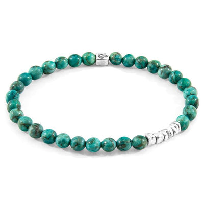 BLUE TURQUOISE ATRATO SILVER AND STONE BRACELET - The Clothing LoungeANCHOR & CREW