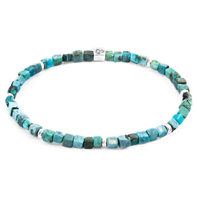 BLUE TURQUOISE TEKAPO SILVER AND STONE BRACELET - The Clothing LoungeANCHOR & CREW