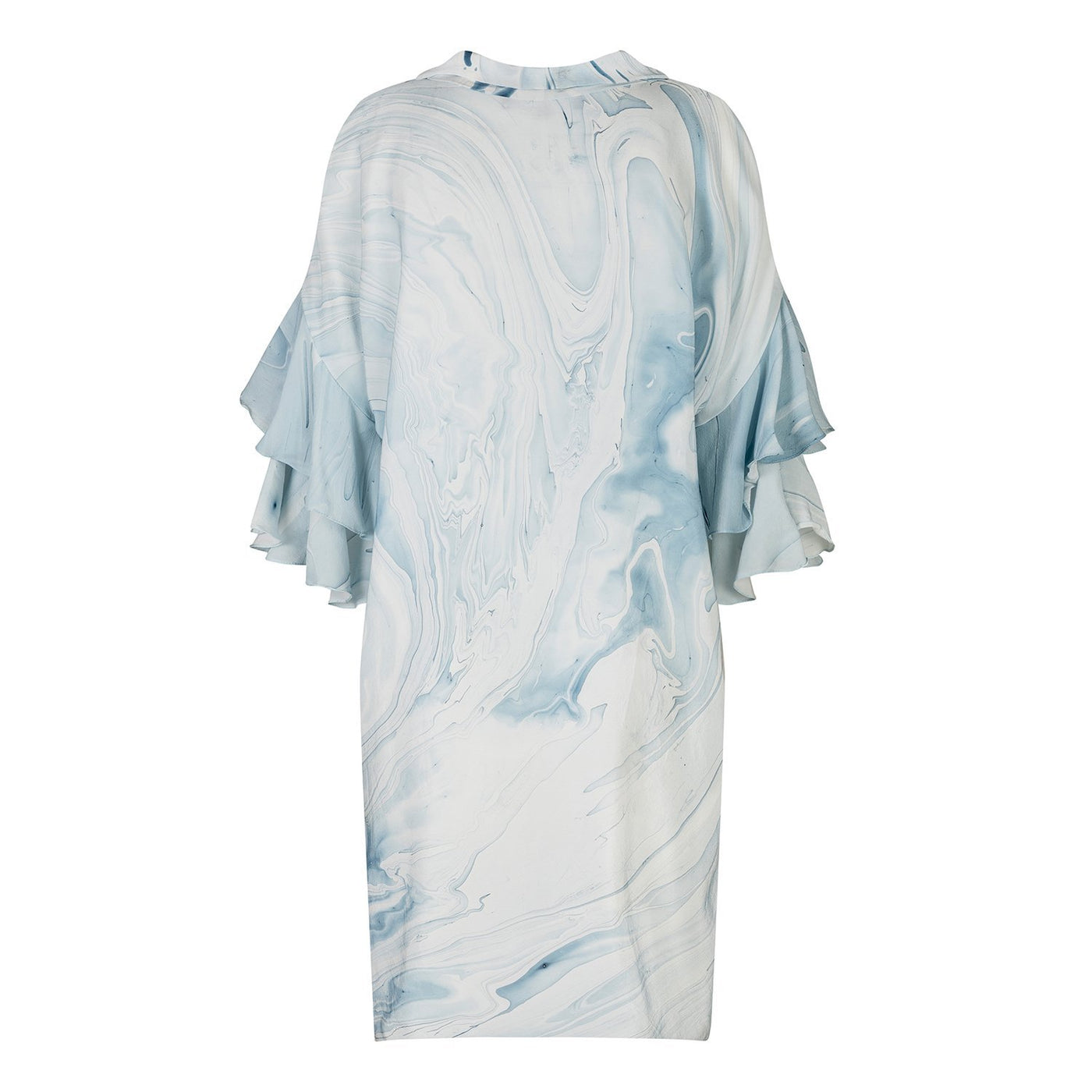 Bow Neck Marbled Dress - The Clothing LoungeEdward Mongzar