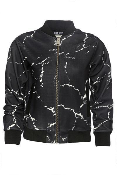 Calcium Carbonate Black Bomber Jacket - The Clothing LoungeDear Deer