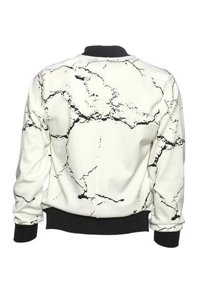 Calcium Carbonate White Bomber Jacket - The Clothing LoungeDear Deer