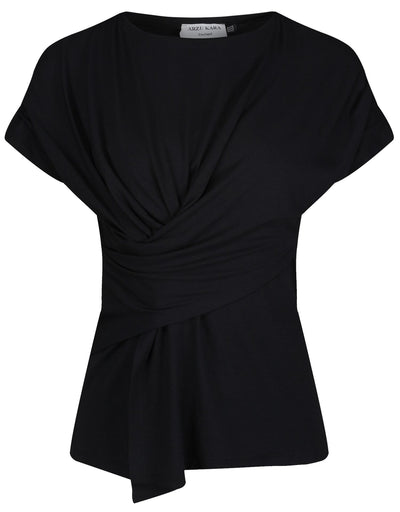 Charlize - Draped jersey top - The Clothing LoungeArzu Kara