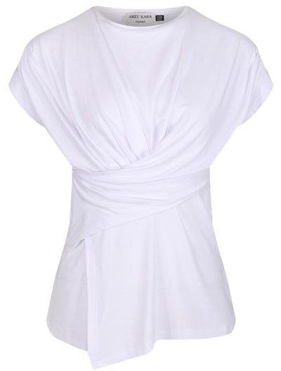 Charlize - Draped jersey top - The Clothing LoungeArzu Kara