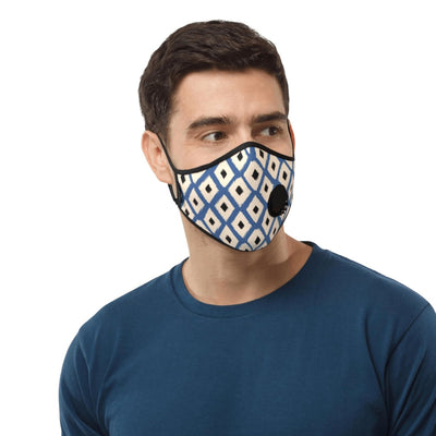 Chequered Blue Print Face Mask - The Clothing LoungeWIINO