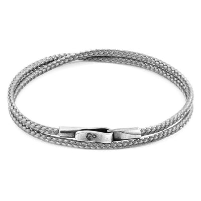 CLASSIC GREY LIVERPOOL SILVER AND ROPE BRACELET - The Clothing LoungeANCHOR & CREW