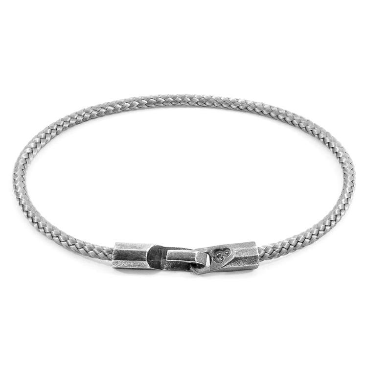 CLASSIC GREY TALBOT SILVER AND ROPE BRACELET - The Clothing LoungeANCHOR & CREW