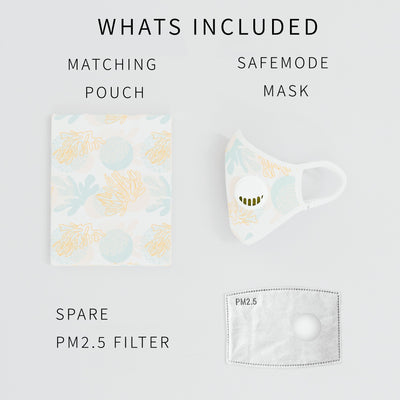 Coral Print Face Mask - The Clothing LoungeWIINO
