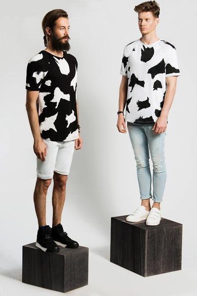 Cow Print Black T-Shirt - Deer Dear - The Clothing LoungeDear Deer