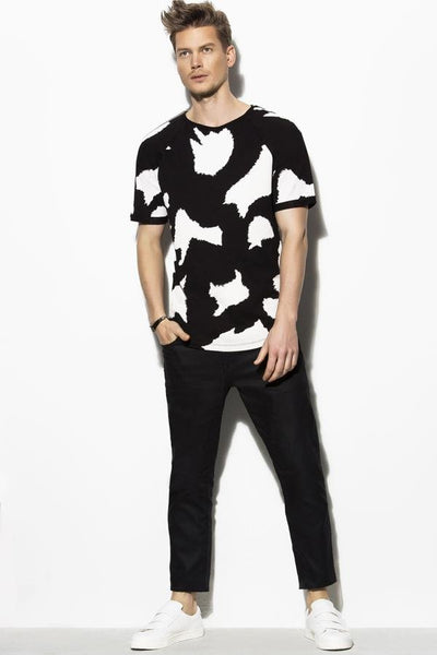 Cow Print Black T-Shirt - Deer Dear - The Clothing LoungeDear Deer