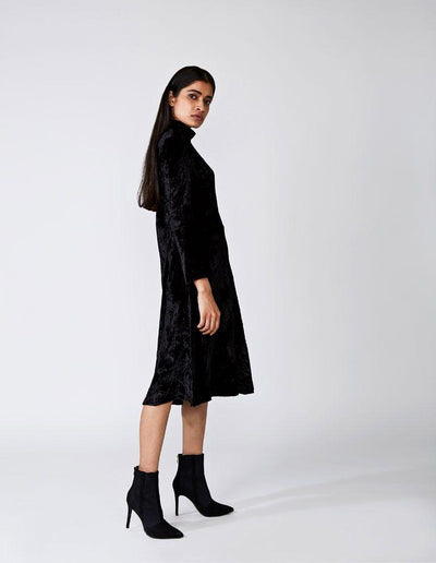 DELIA Black Velvet Midi Dress - IMAIMA - The Clothing LoungeIMAIMA