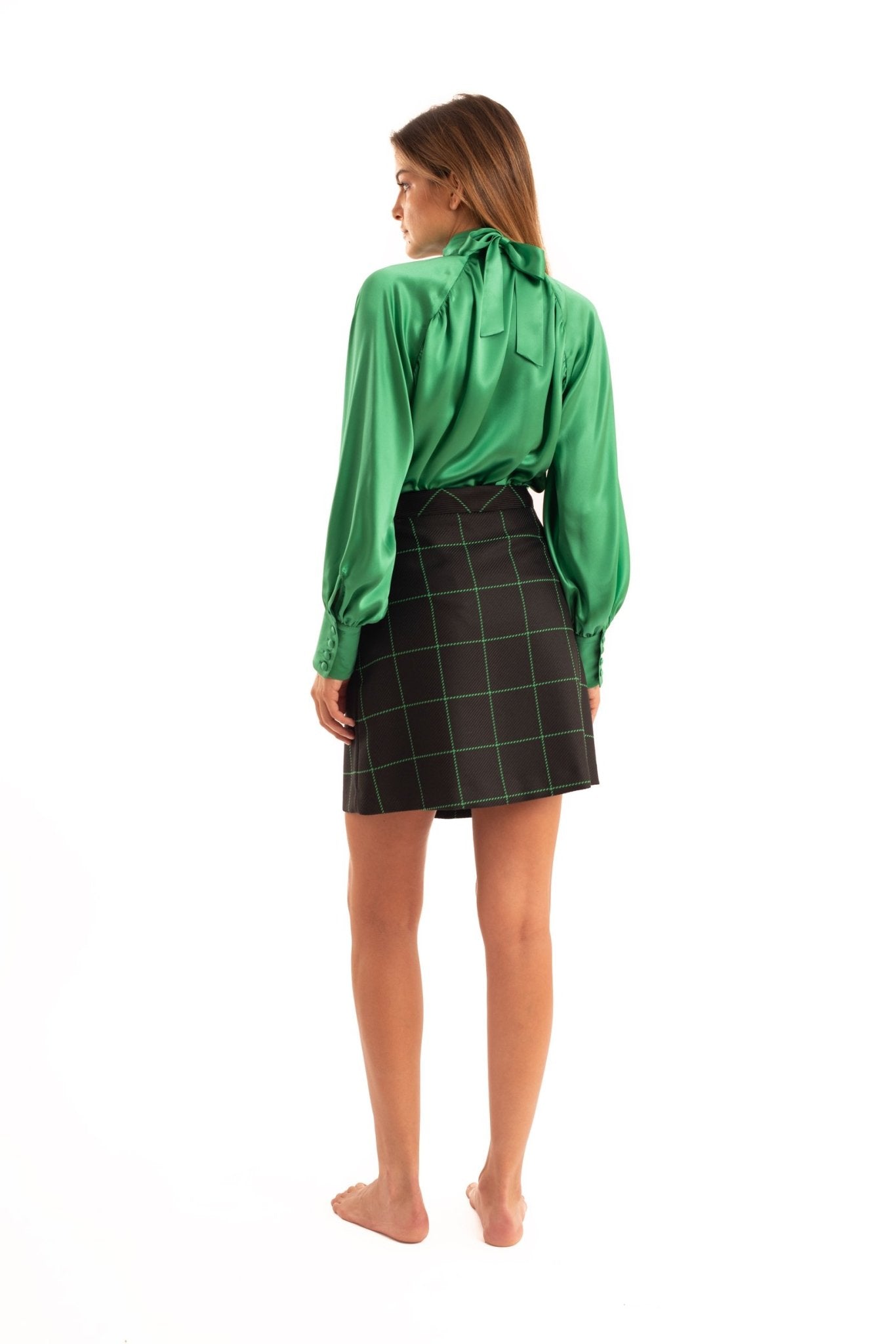 Evasée Plaid Skirt - The Clothing LoungeNOPIN