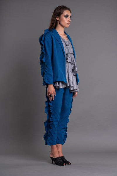 Fitted Ruffled Jacket-Trouser - Dag Dai - The Clothing LoungeDag Dai