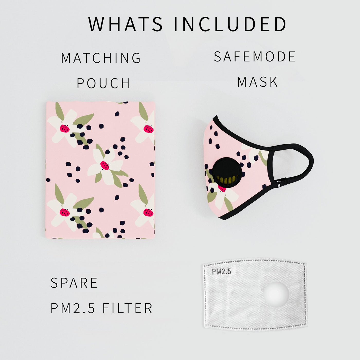 Floral Blush Print Face Mask - The Clothing LoungeWIINO
