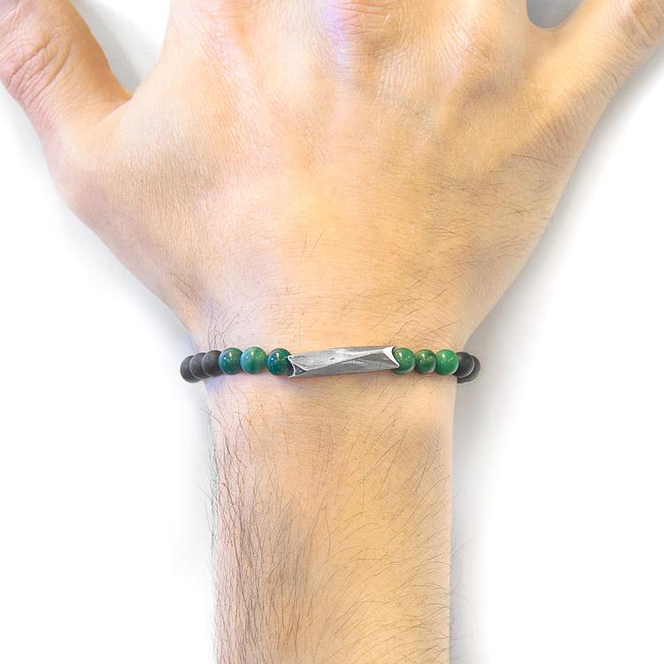 GREEN JADE ORINOCO SILVER AND STONE BRACELET - The Clothing LoungeANCHOR & CREW