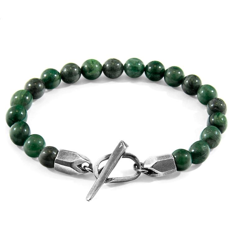 GREEN JADE TINAGO SILVER AND STONE BEADED BRACELET - The Clothing LoungeANCHOR & CREW