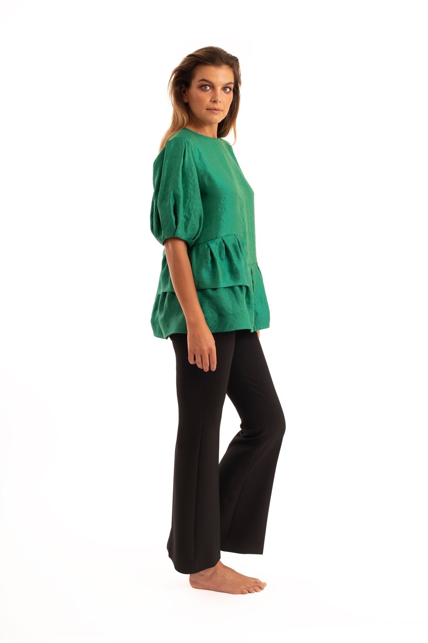 Green Layers Blouse - NOPIN - The Clothing LoungeNOPIN