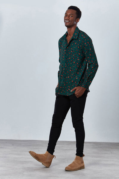 Green Leo Long Sleeve Shirt - Dear Deer - The Clothing LoungeDear Deer