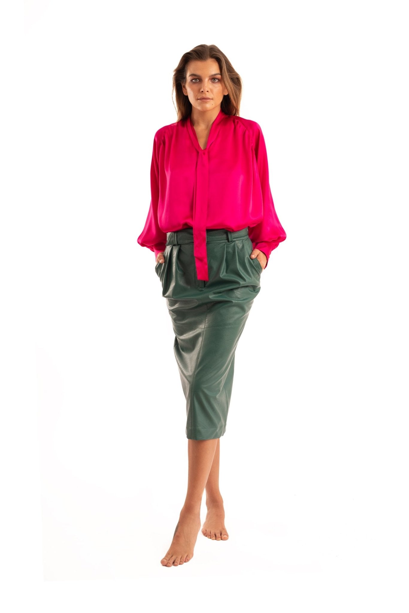 Green Midi Skirt - NOPIN - The Clothing LoungeNOPIN