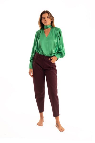 Green Silk Blouse - NOPIN - The Clothing LoungeNOPIN