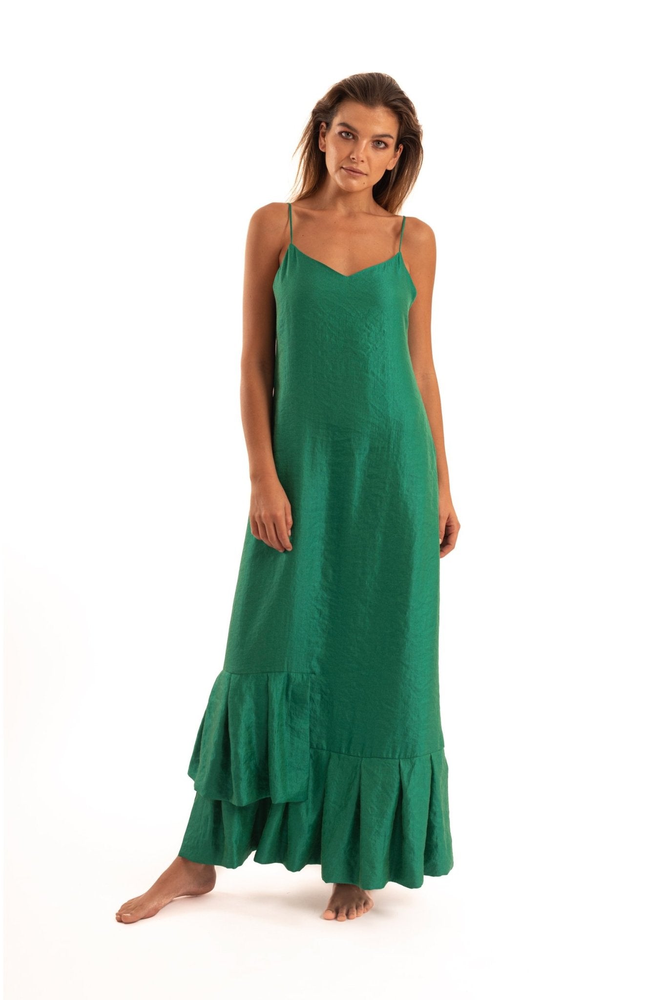 Green Slip Dress - NOPIN - The Clothing LoungeNOPIN