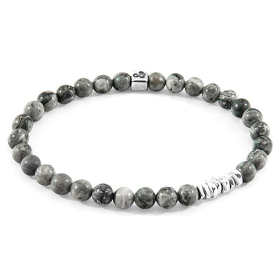 GREY JASPER ATRATO SILVER AND STONE BRACELET - The Clothing LoungeANCHOR & CREW