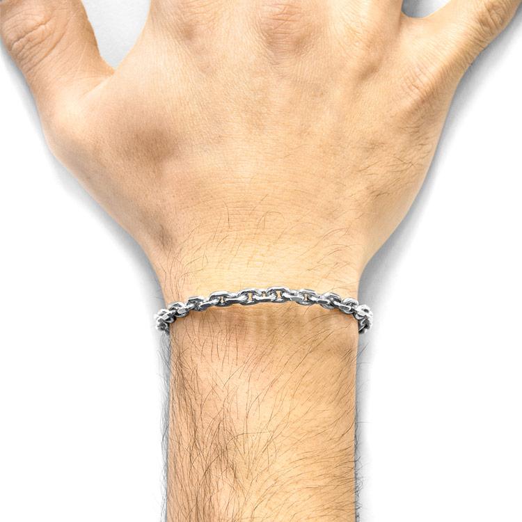 HALYARD SAIL SILVER CHAIN BANGLE - The Clothing LoungeANCHOR & CREW